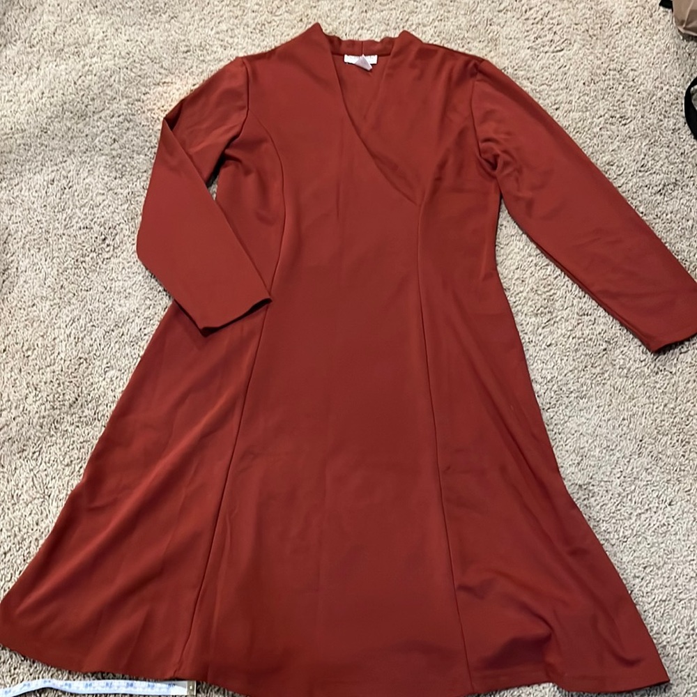 Burnt orange midi